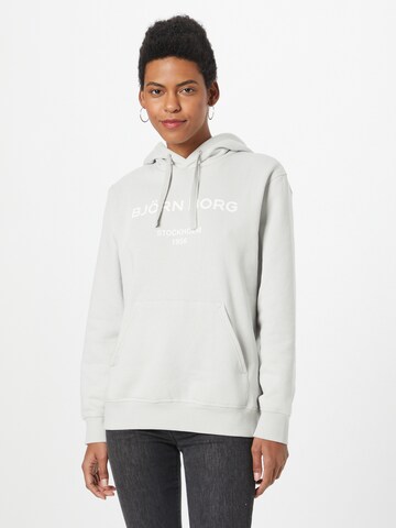 BJÖRN BORG Sports sweatshirt ' BORG' in Grey: front