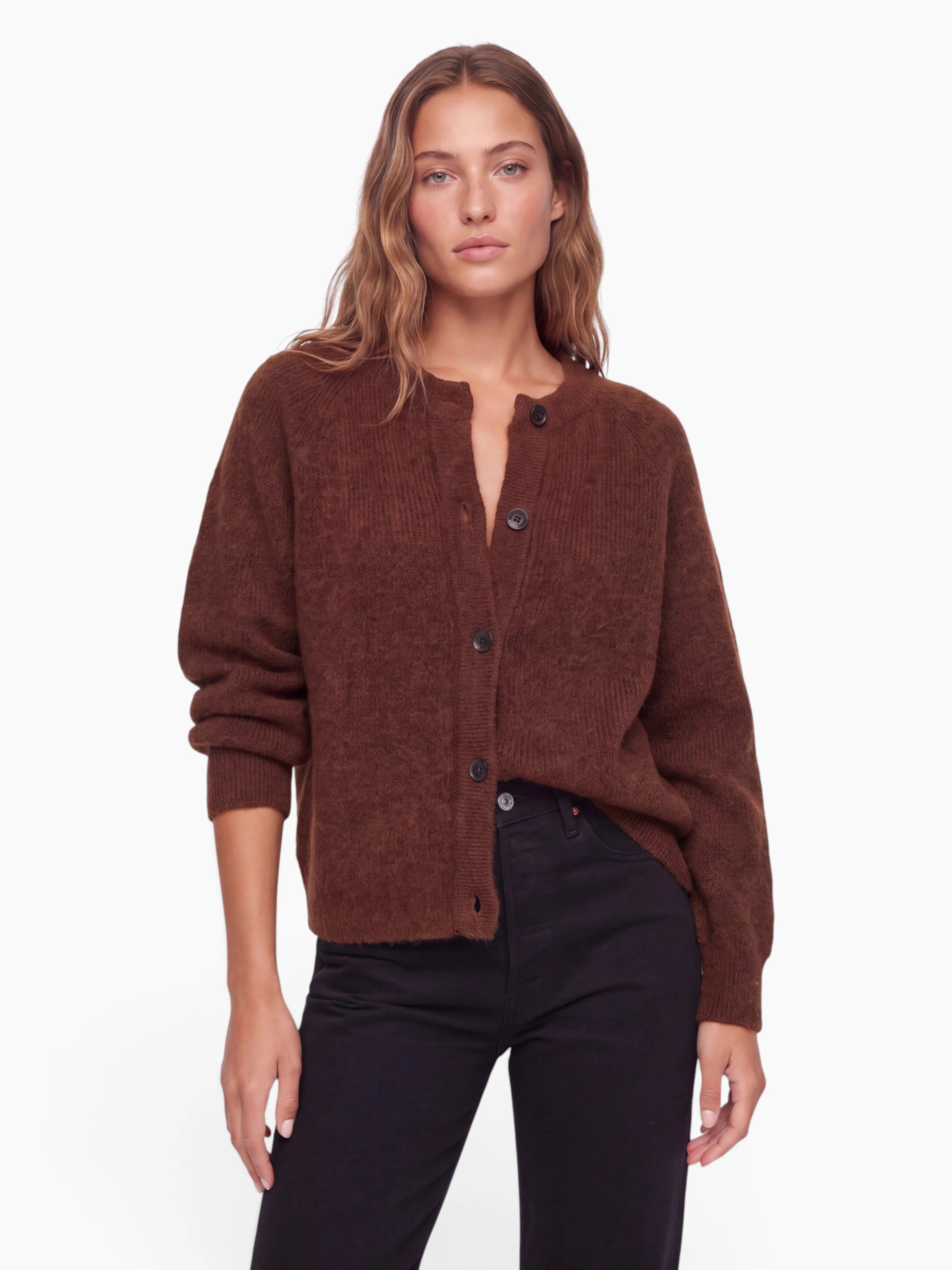 SELECTED Cardigan 'SLFLULU' i brun: forside