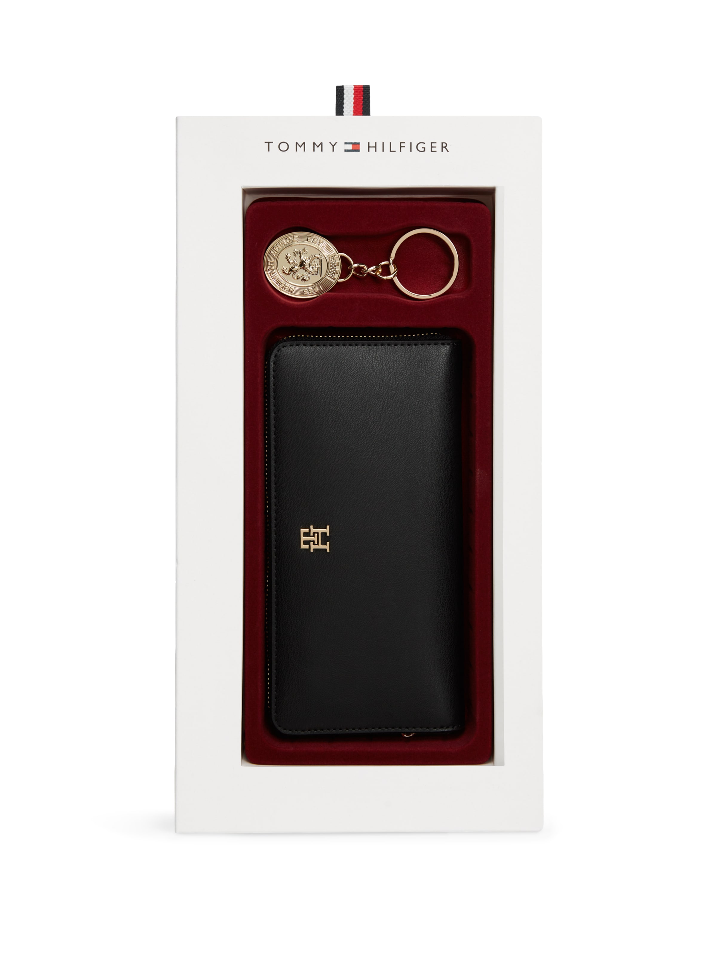 juoda TOMMY HILFIGER Piniginė