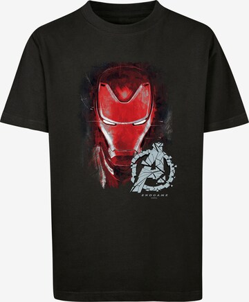 T-Shirt 'Marvel Avengers Endgame Iron Man Brushed' F4NT4STIC en noir : devant