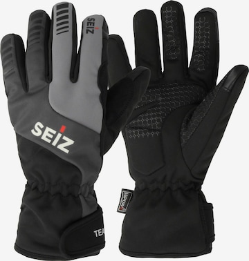 Seiz Fingerhandschuhe 'TEAM Soft Shell' in Schwarz: predná strana