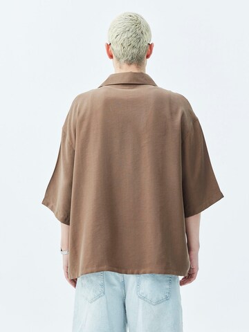 VAMOS CLO Comfort fit Overhemd 'Salinas' in Bruin
