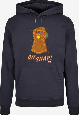 ABSOLUTE CULT Sweatshirt 'Marvel - Thanos Oh Snap' in Blau: predná strana