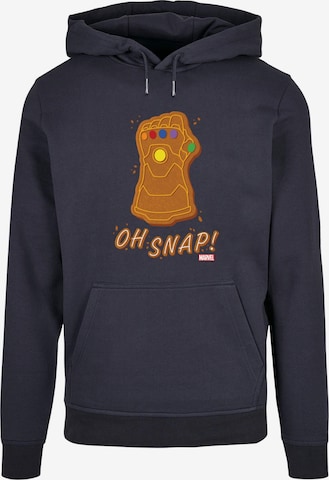 ABSOLUTE CULT Sweatshirt 'Marvel - Thanos Oh Snap' in Blue: front