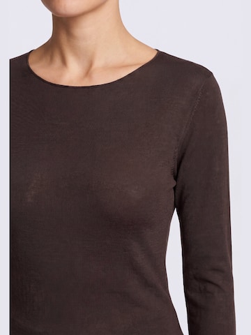 Ciocca - Camiseta térmica 'Cashmere undershirt barchetta' en marrón