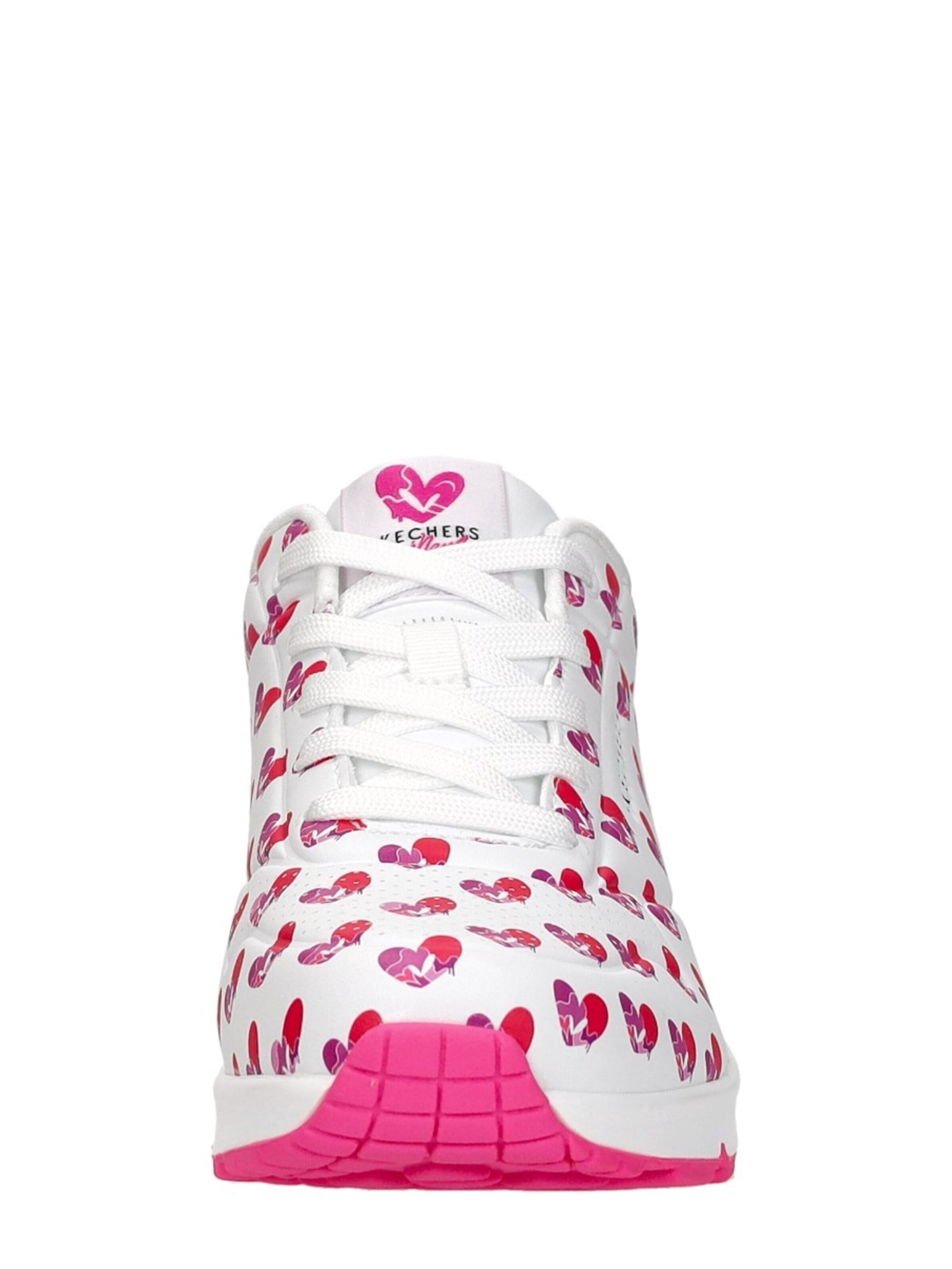 Baskets basses 'Uno - Live Colorfully' SKECHERS en blanc