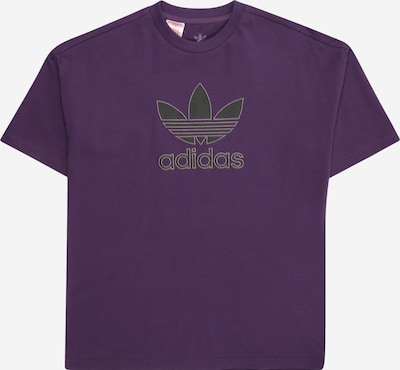 ADIDAS ORIGINALS Majica 'Trefoil' u siva / antracit siva / ljubičasta, Pregled proizvoda