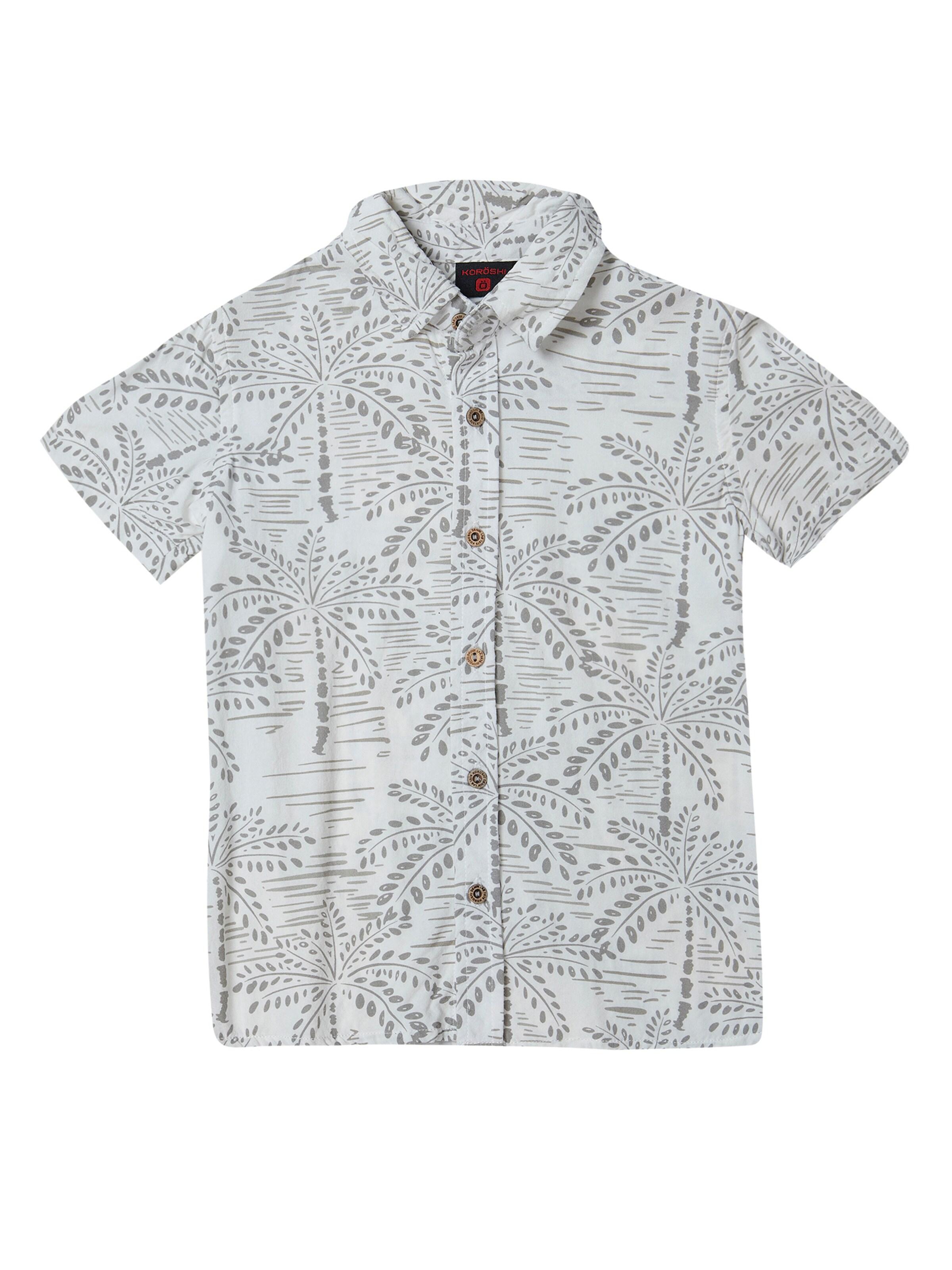 KOROSHI Rovný strih Košeľa - Sivá: predná strana