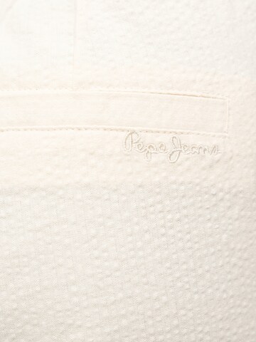 Pepe Jeans Regular Pleat-Front Pants 'FLAVIA' in Beige