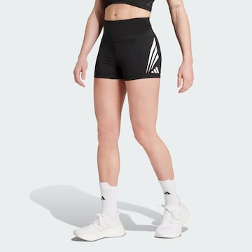 ADIDAS PERFORMANCE Skinny Sports trousers 'Adizero' in Black: front