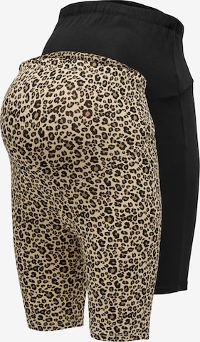 Only Maternity Skinny Leggingsit 'OLMLOVELY' värissä ruskea: etupuoli
