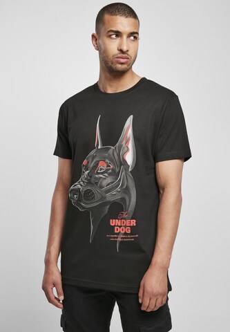 Mister Tee Shirt 'Air Dog' in Zwart: voorkant