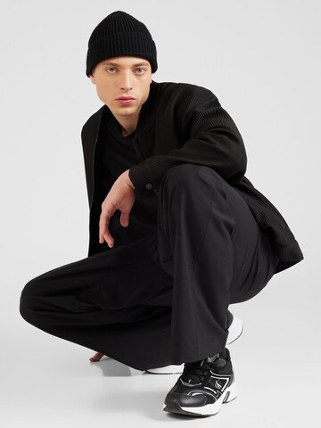 WEEKDAY Loose fit Pleat-Front Pants 'Uno' in Black