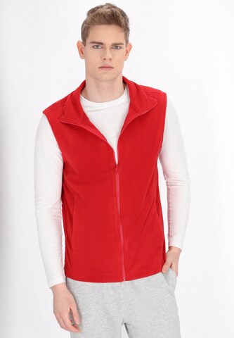 Gilet di Mo ATHLSR in rosso: frontale