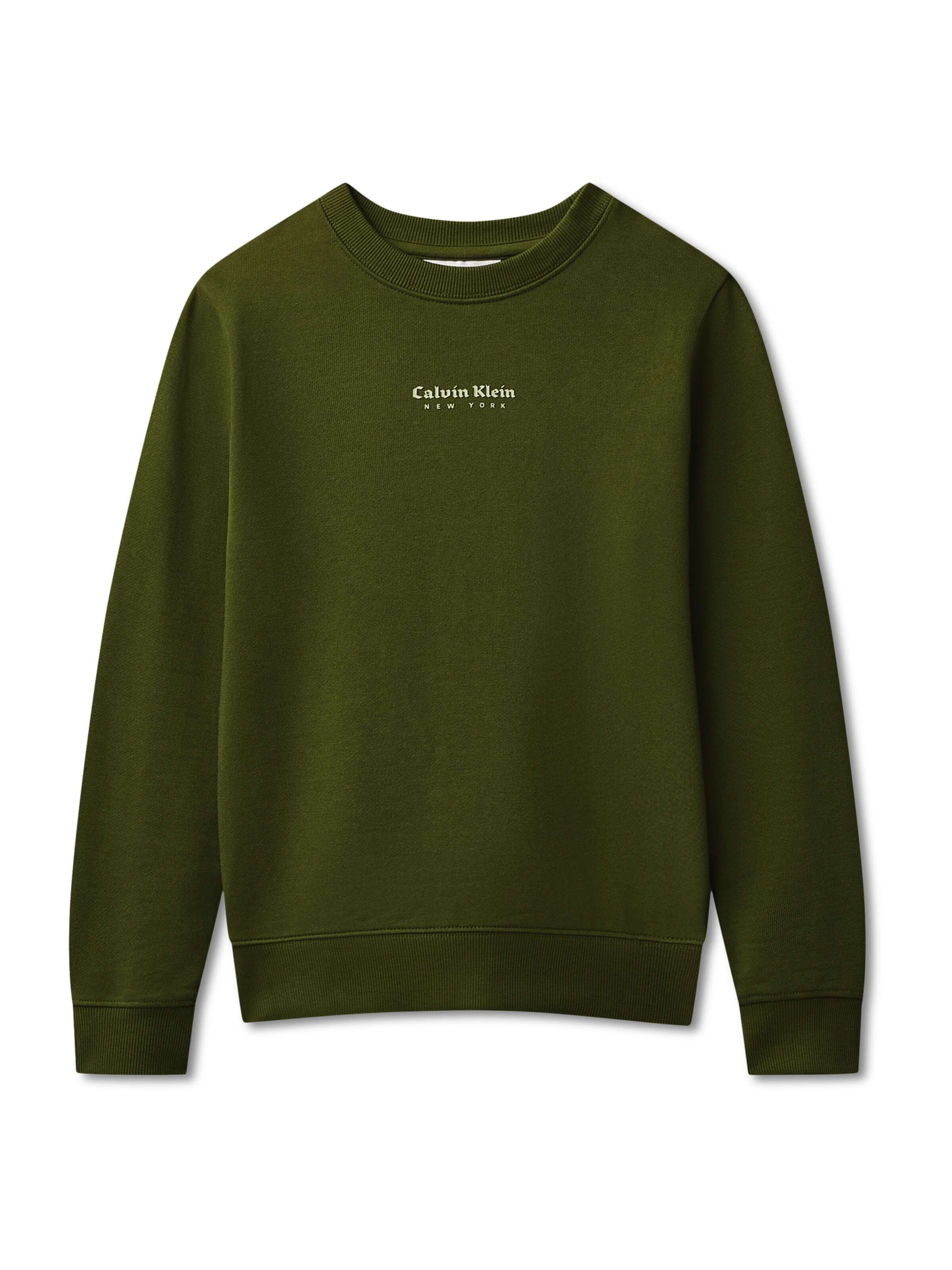 Calvin Klein Jeans Mikina - Zelená: predná strana