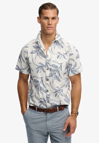 Coupe slim Chemise 'Vintage' Superdry & Co en blanc : devant