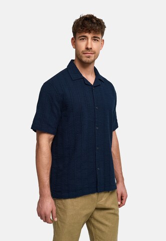 INDICODE JEANS Regular fit Button Up Shirt 'INWallz' in Blue