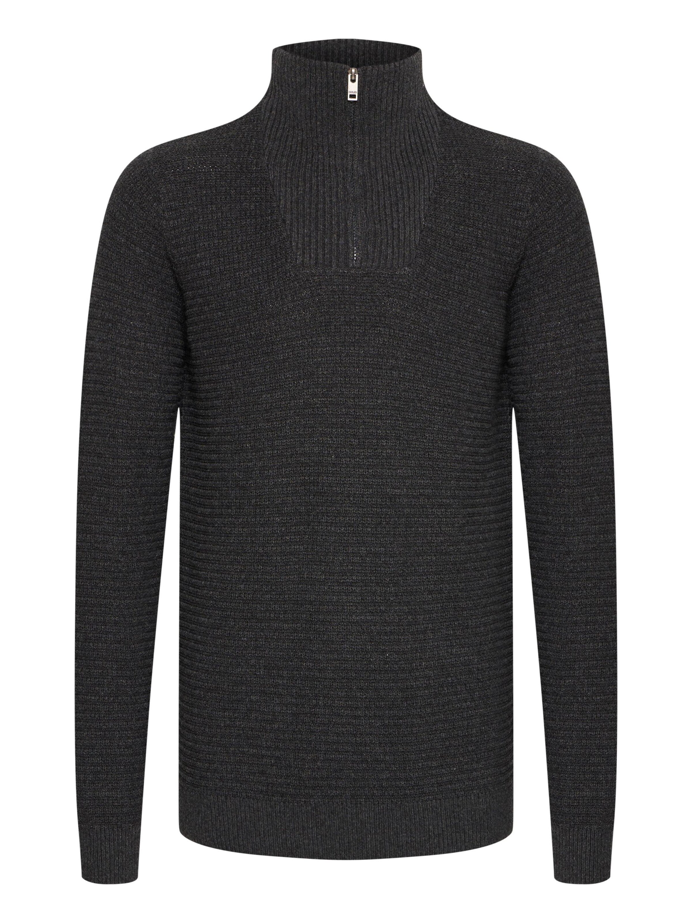!Solid - Pullover ' RECO ' em cinzento: frente