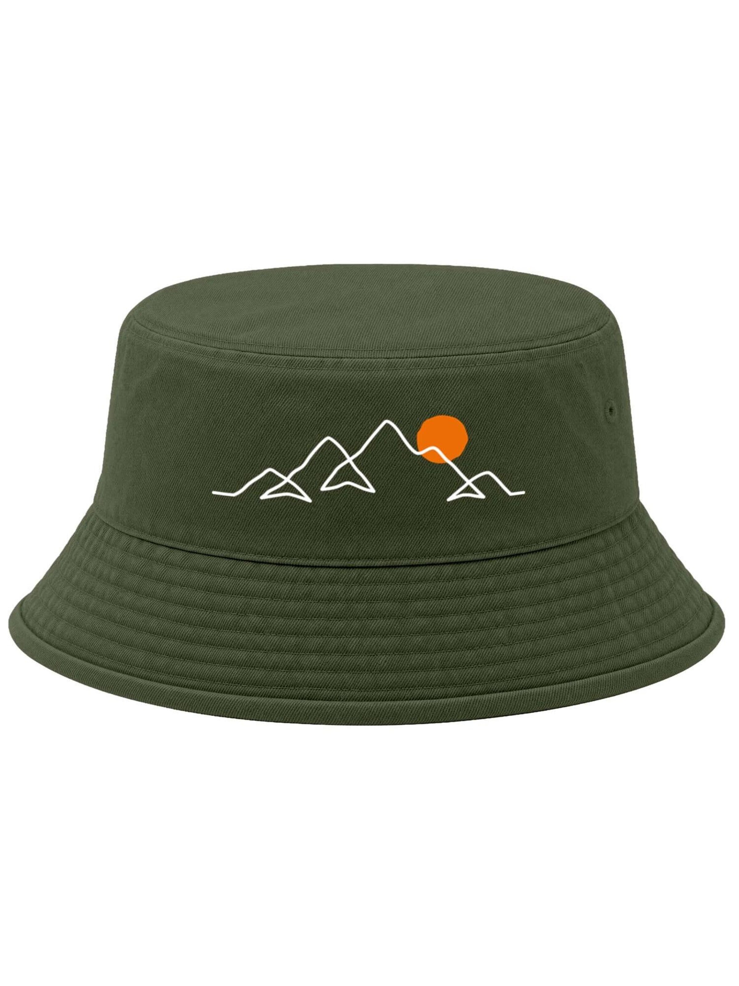 Neverless Hat 'Berg Linie' in Green: front