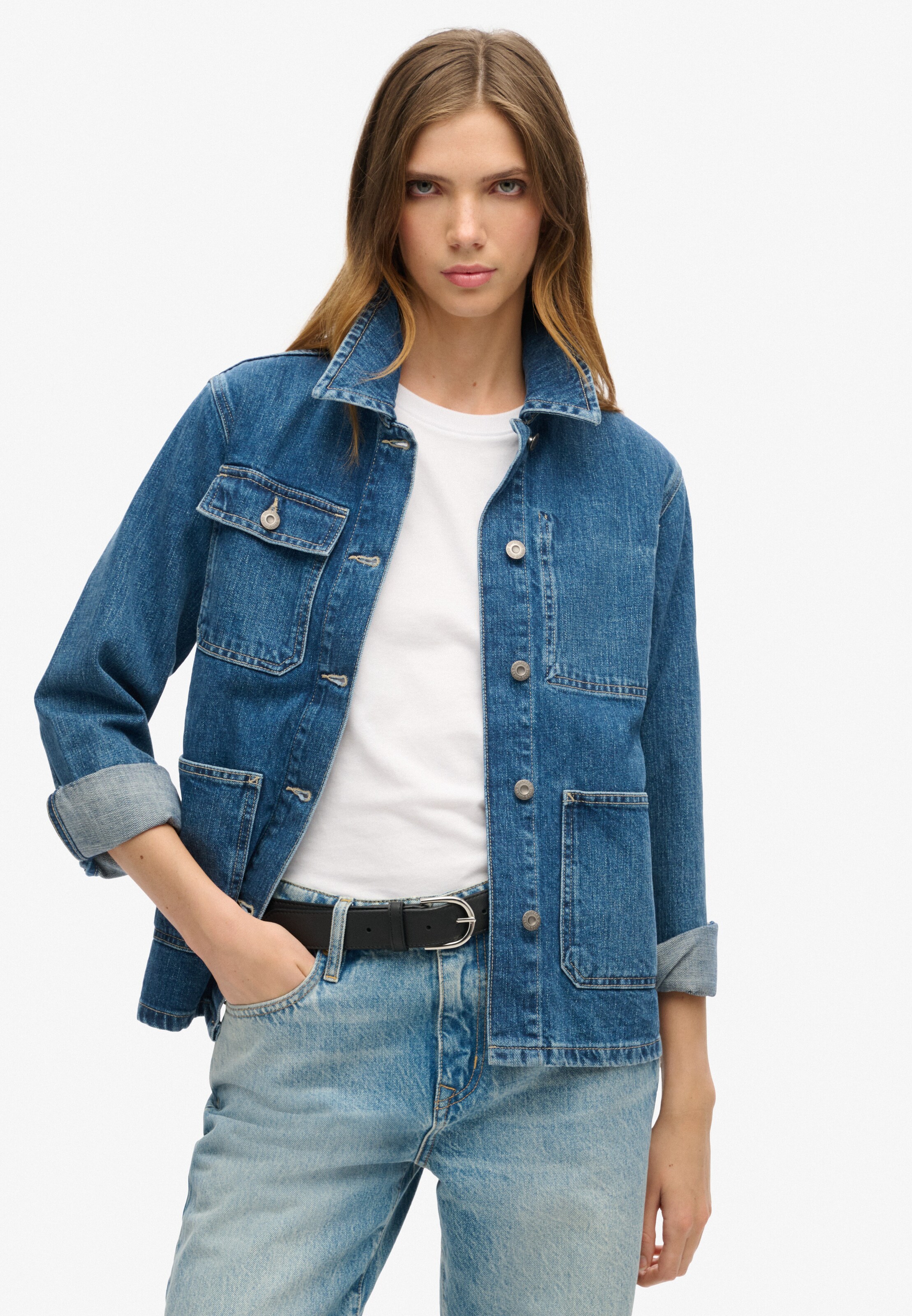 Veste mi-saison 'Chore ' Superdry en bleu : devant