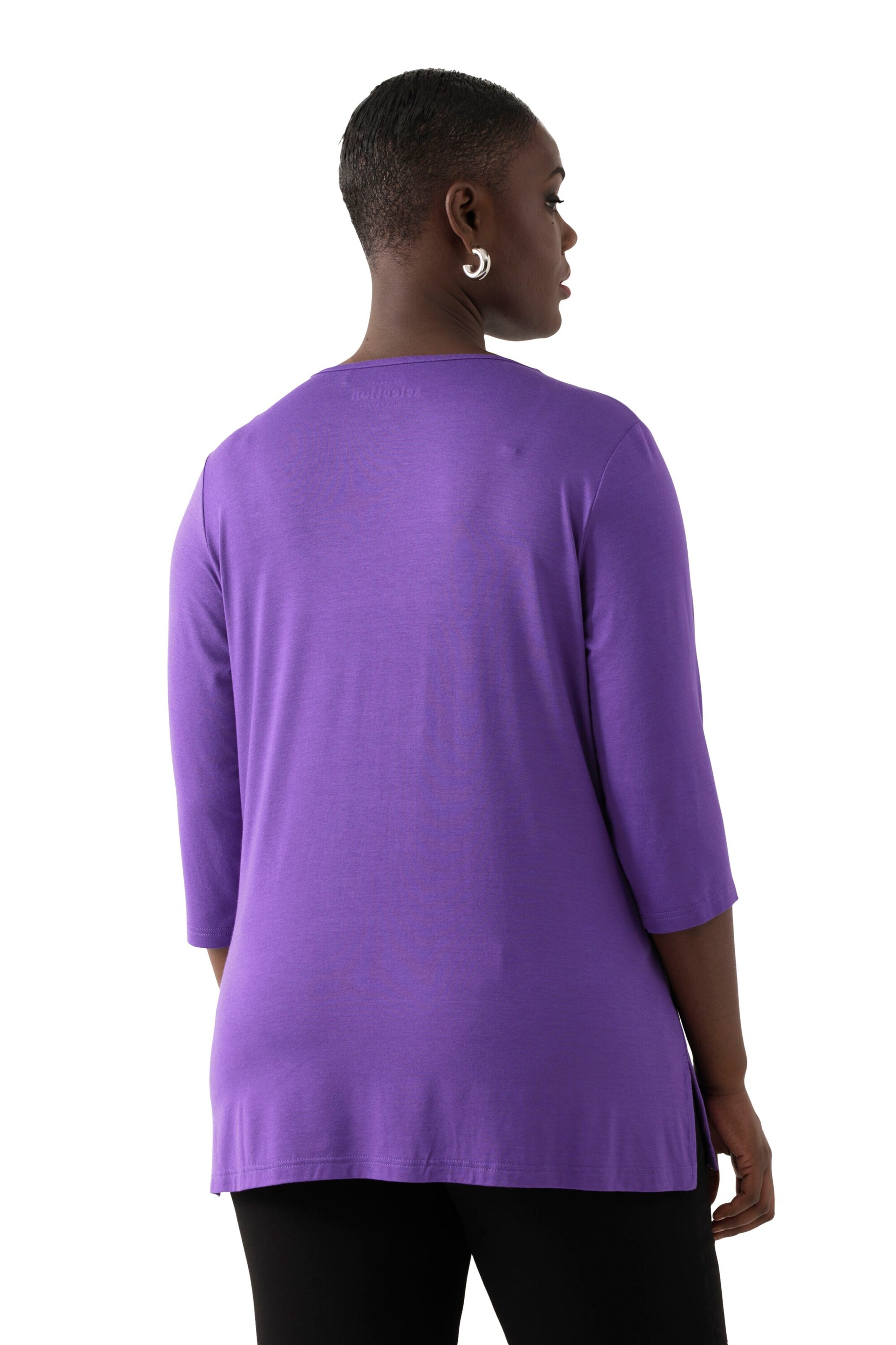 Ulla Popken Shirt in Lila: voorkant