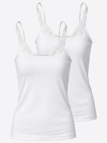Haasis Bodywear Undershirt 'Spitze' in White: front