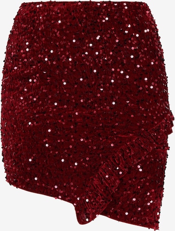 Jupe faina en rouge : devant