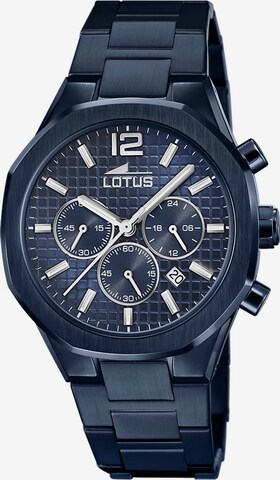 Lotus Analog Watch in Blue: front