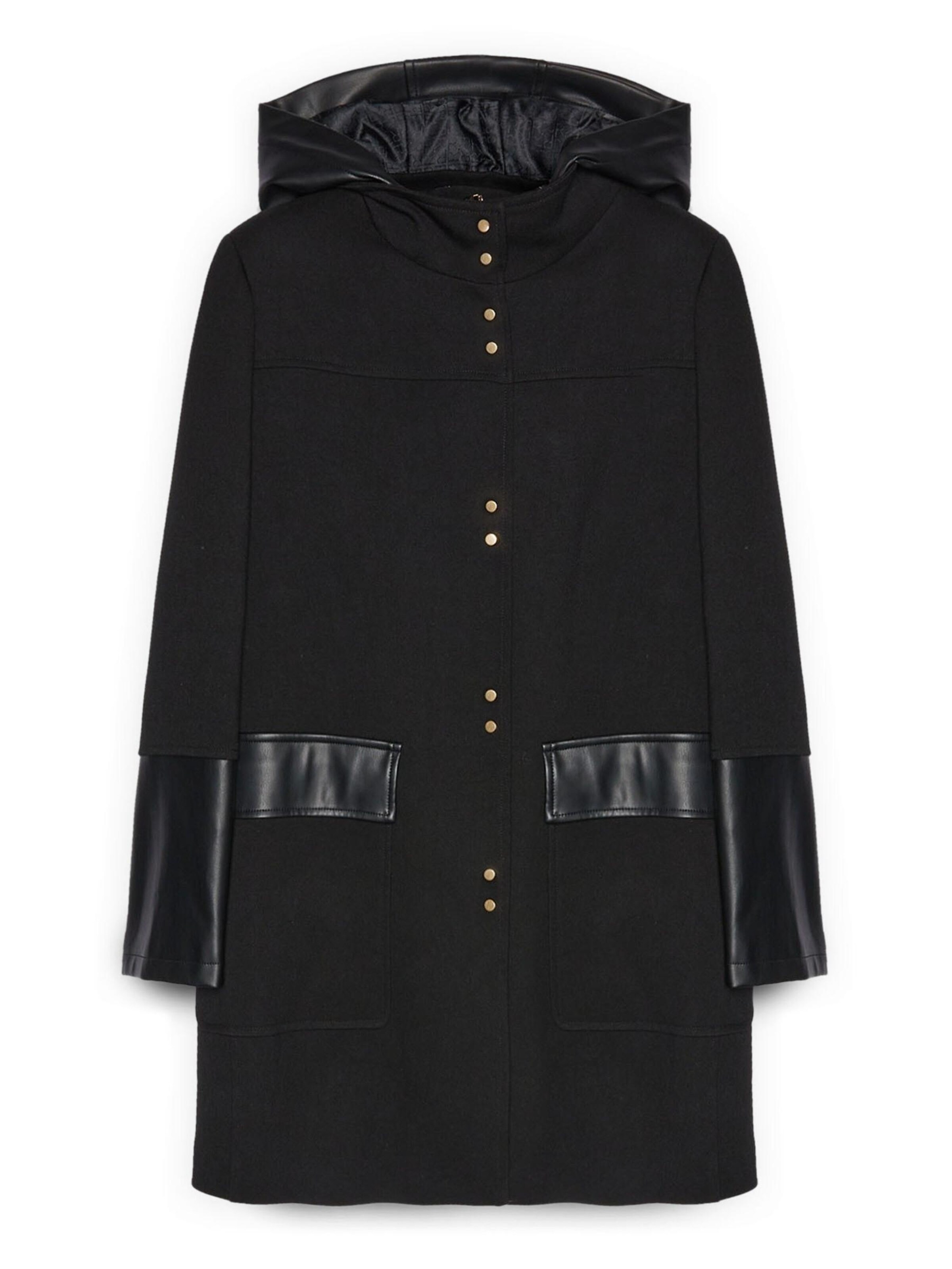Manteau d’hiver Fiorella Rubino en noir : devant