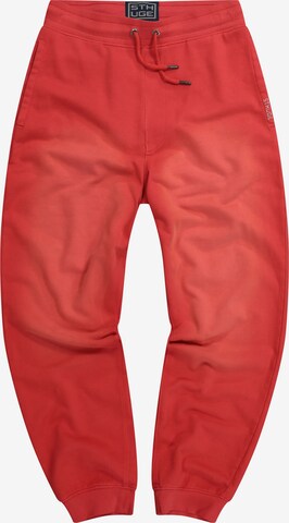 STHUGE Tapered Broek in Rood: voorkant