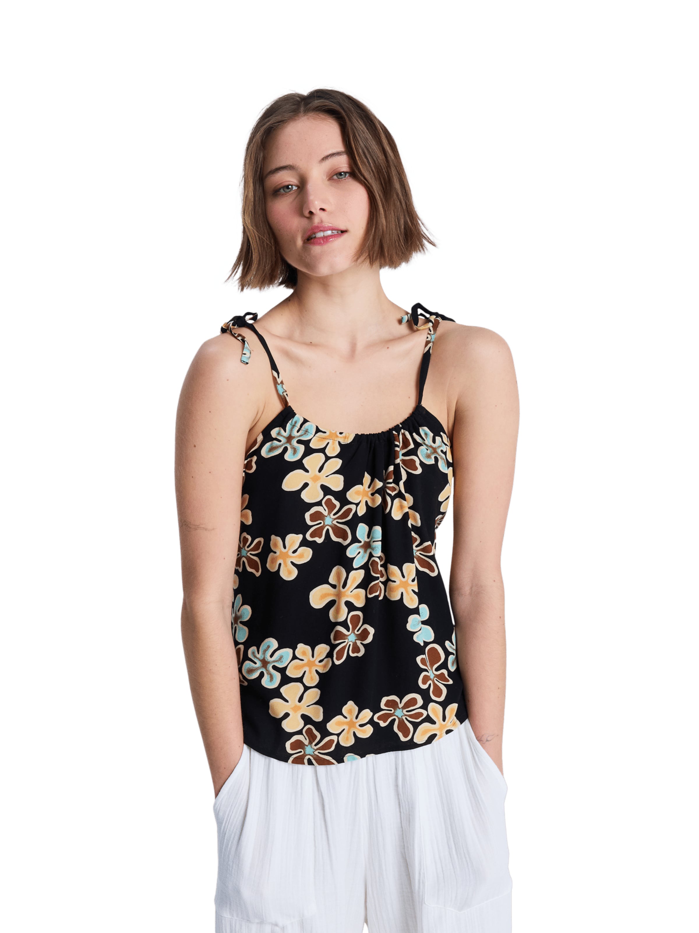 ROXY Top 'Wild Waves' in Grey: front