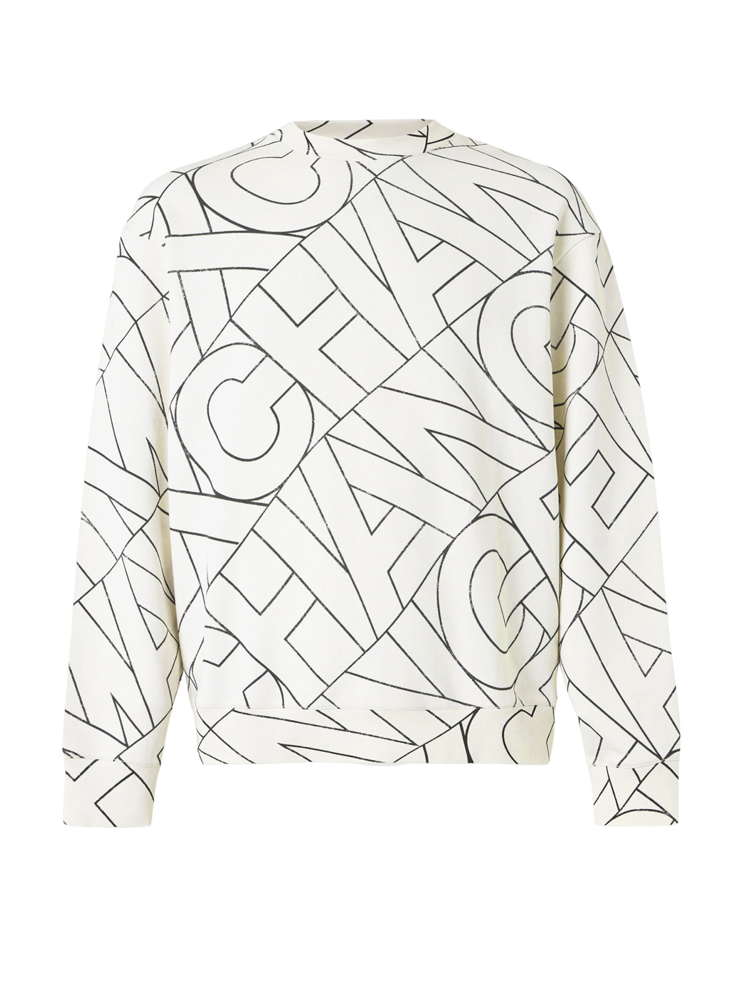 Felpa ARMANI EXCHANGE di colore nero / offwhite, Visualizzazione prodotti