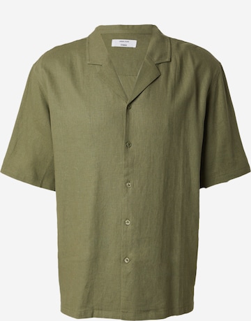 DAN FOX APPAREL Regularny krój Koszula 'Ryan' w kolorze zielony: przód