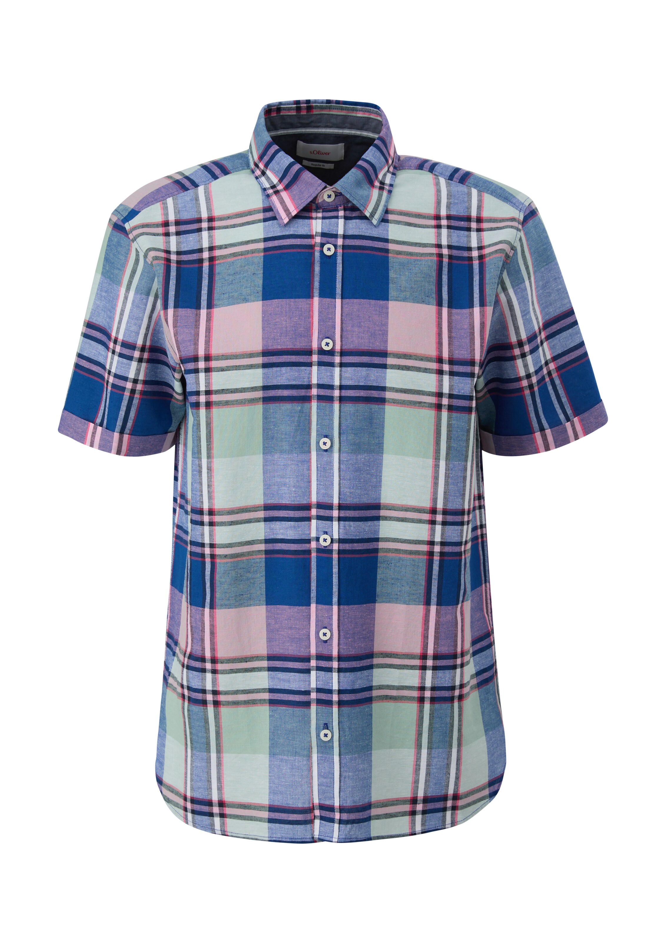 s.Oliver Overhemd in Blauw: voorkant