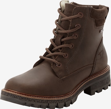 Bottines à lacets Tamaris en marron : devant