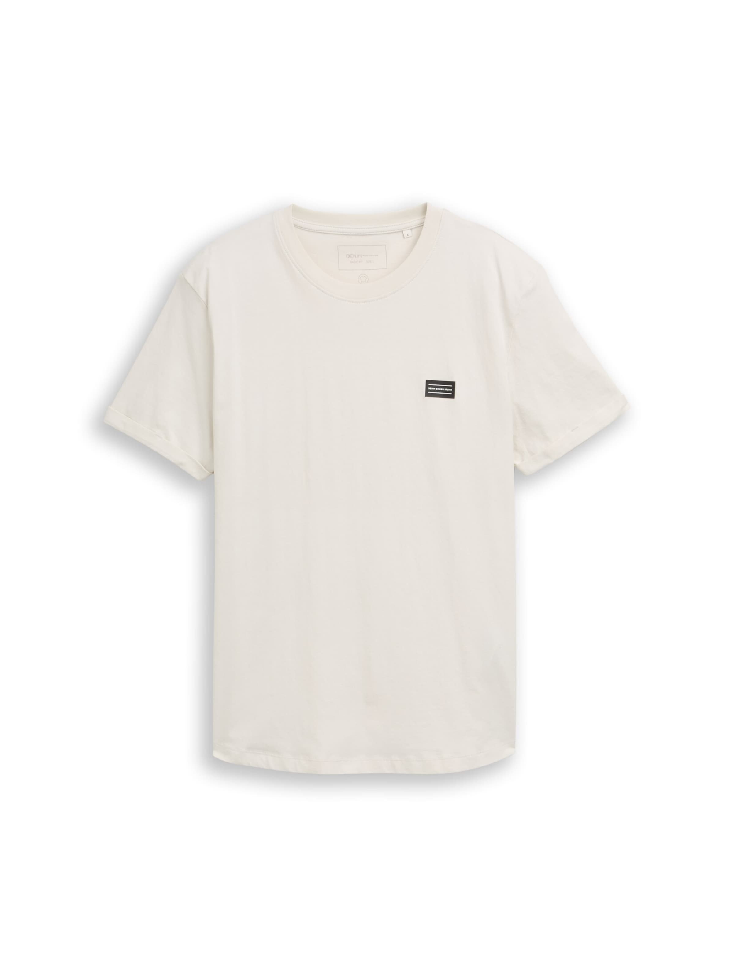 T-Shirt TOM TAILOR DENIM en blanc : devant