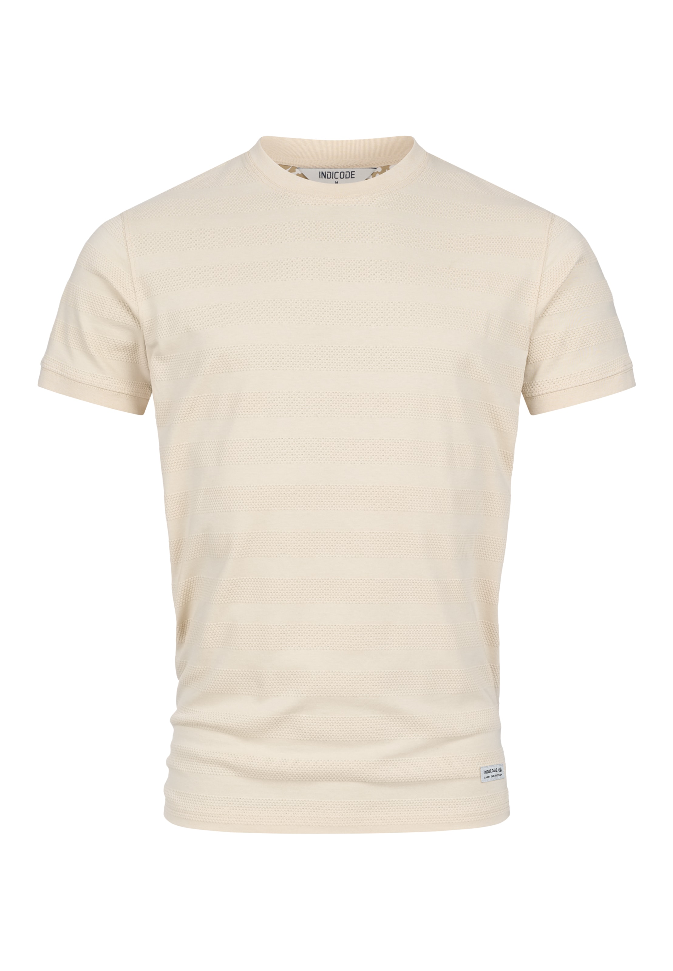 INDICODE JEANS Shirt ' INKile ' in Beige: voorkant