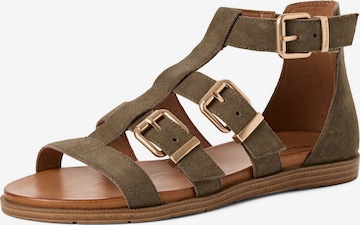 Sandales Tamaris en vert : devant