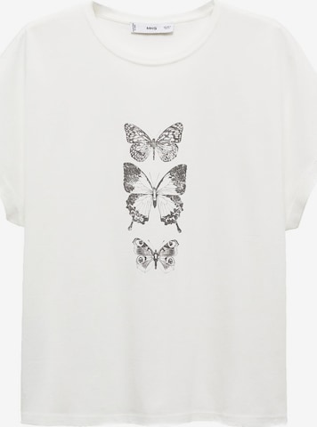 MANGO T-shirt 'ILUSTRA' i vit: framsida