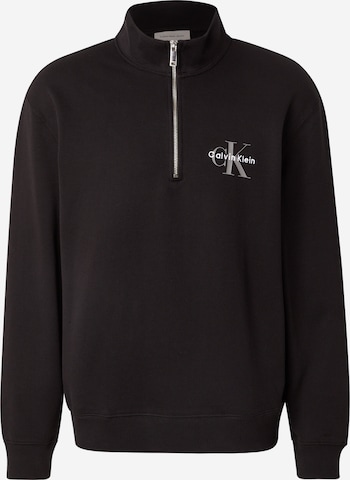 melns Calvin Klein Jeans Sportisks džemperis: no priekšpuses