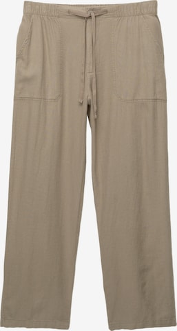 Pull&BearLoosefit Hlače - bež boja: prednji dio