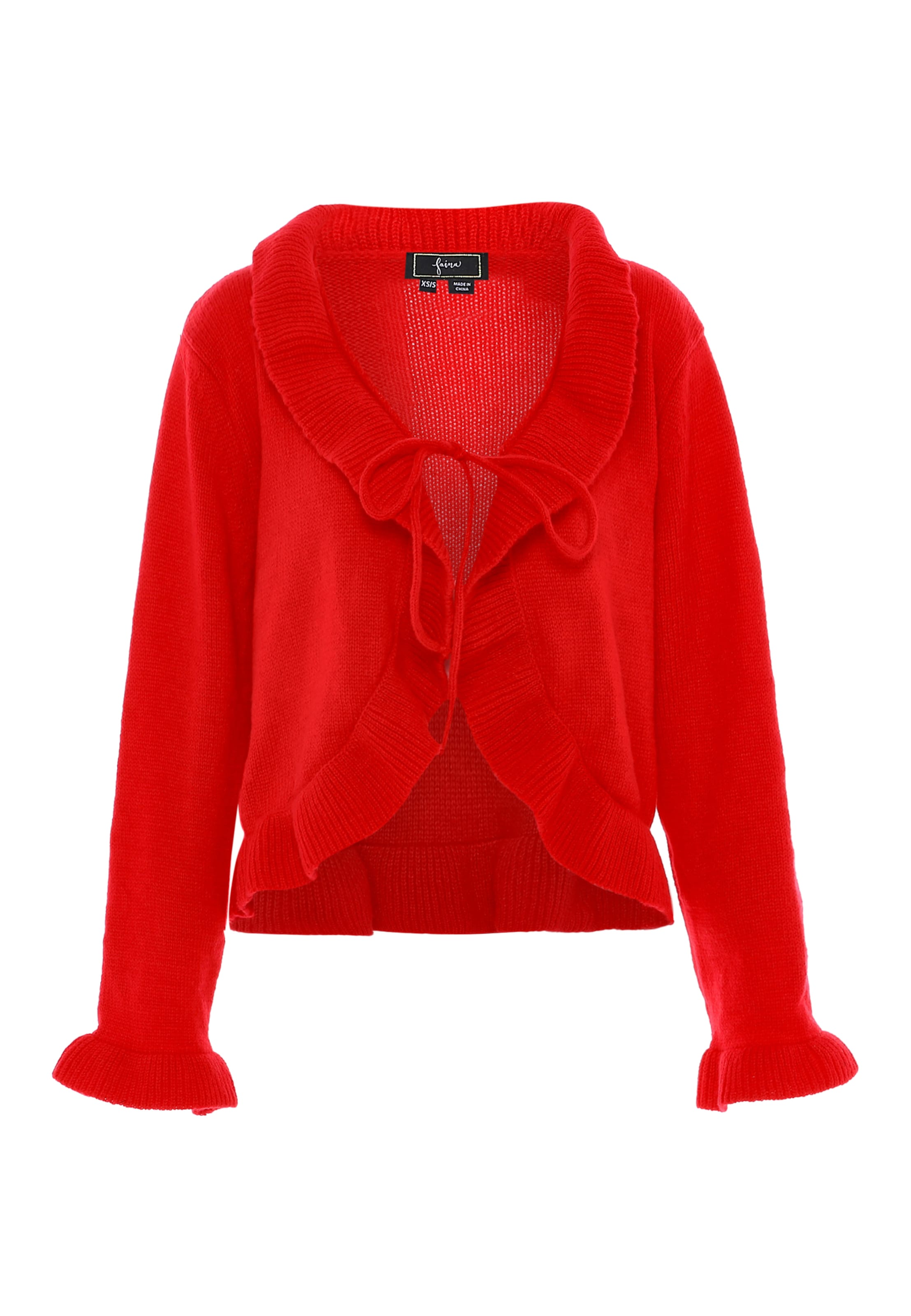 faina Cardigan i rød: forside