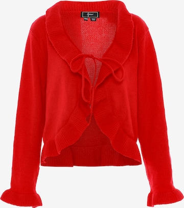 faina Knit cardigan in Red: front