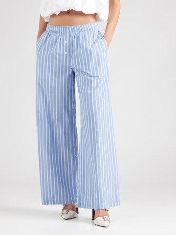 Monki Wide Leg Housut värissä sininen: etupuoli