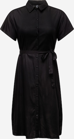 Vero Moda Curve - Vestidos camiseiros 'BUMPY' em preto: frente