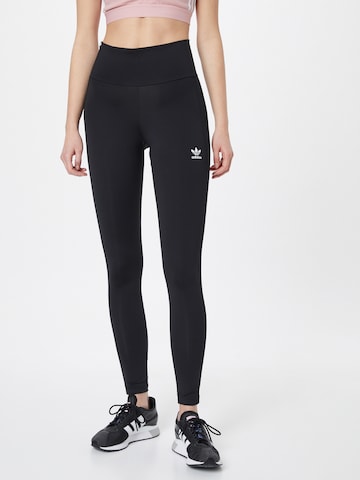 ADIDAS ORIGINALS Skinny Leggings 'Adicolor Classics Tonal 3-Stripes' in Black: front