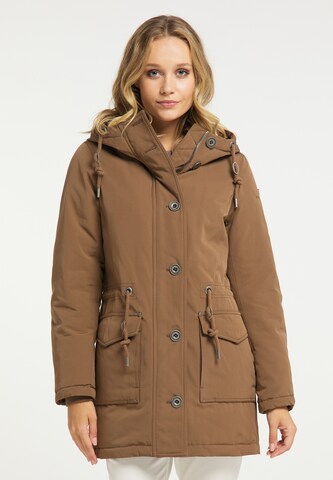 DreiMaster Klassik Winterparka in Bruin: voorkant