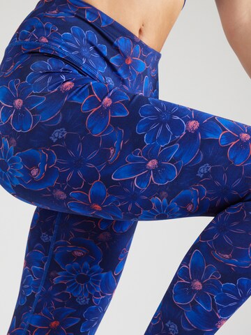 Skinny Pantaloni sport 'Flower Daze' de la Hey Honey pe albastru