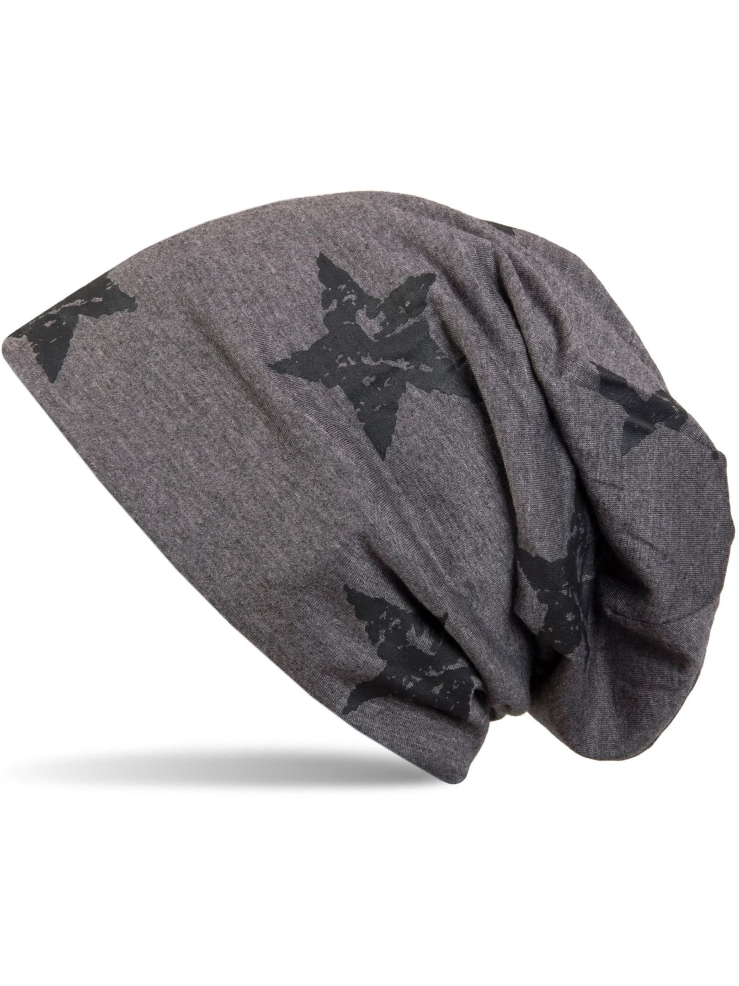 styleBREAKER Mütze 'Beanie mit Sterne Print im Destroyed Look'‌‌‌‌‌‌‌ in 54-64 in taupe, Produktansicht