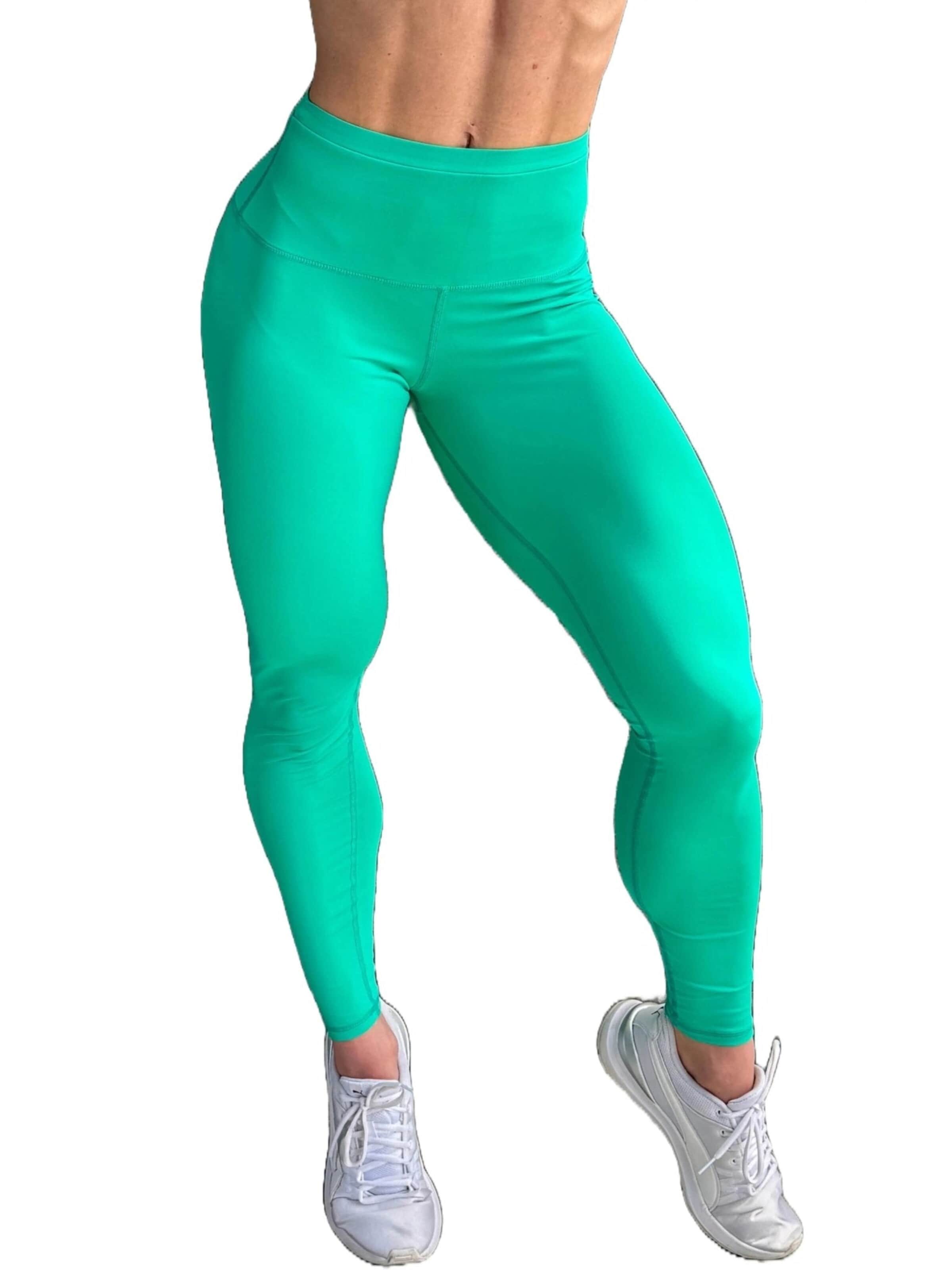 LUXFEEL - Skinny Leggings 'Leggings mit hoher Taille Myself' en verde: frente
